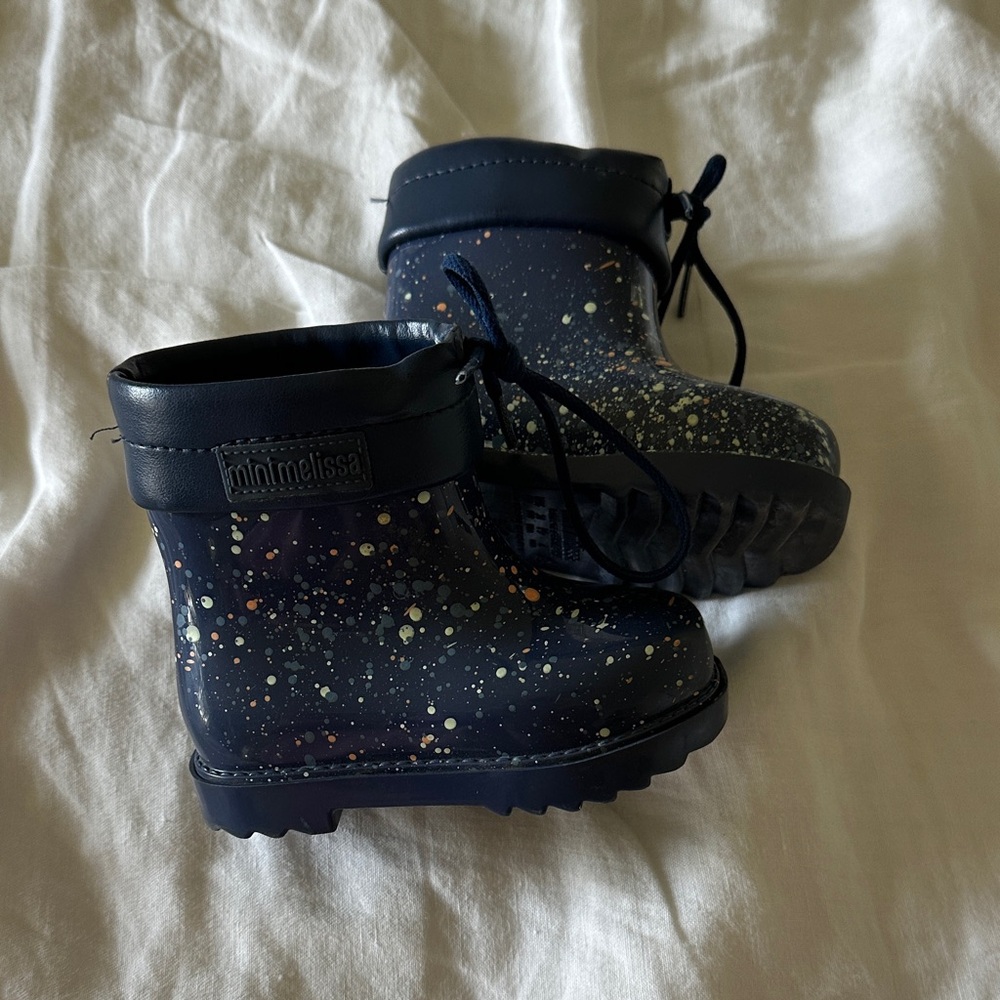 Mini Melissa Speckled Navy Kids' Boots